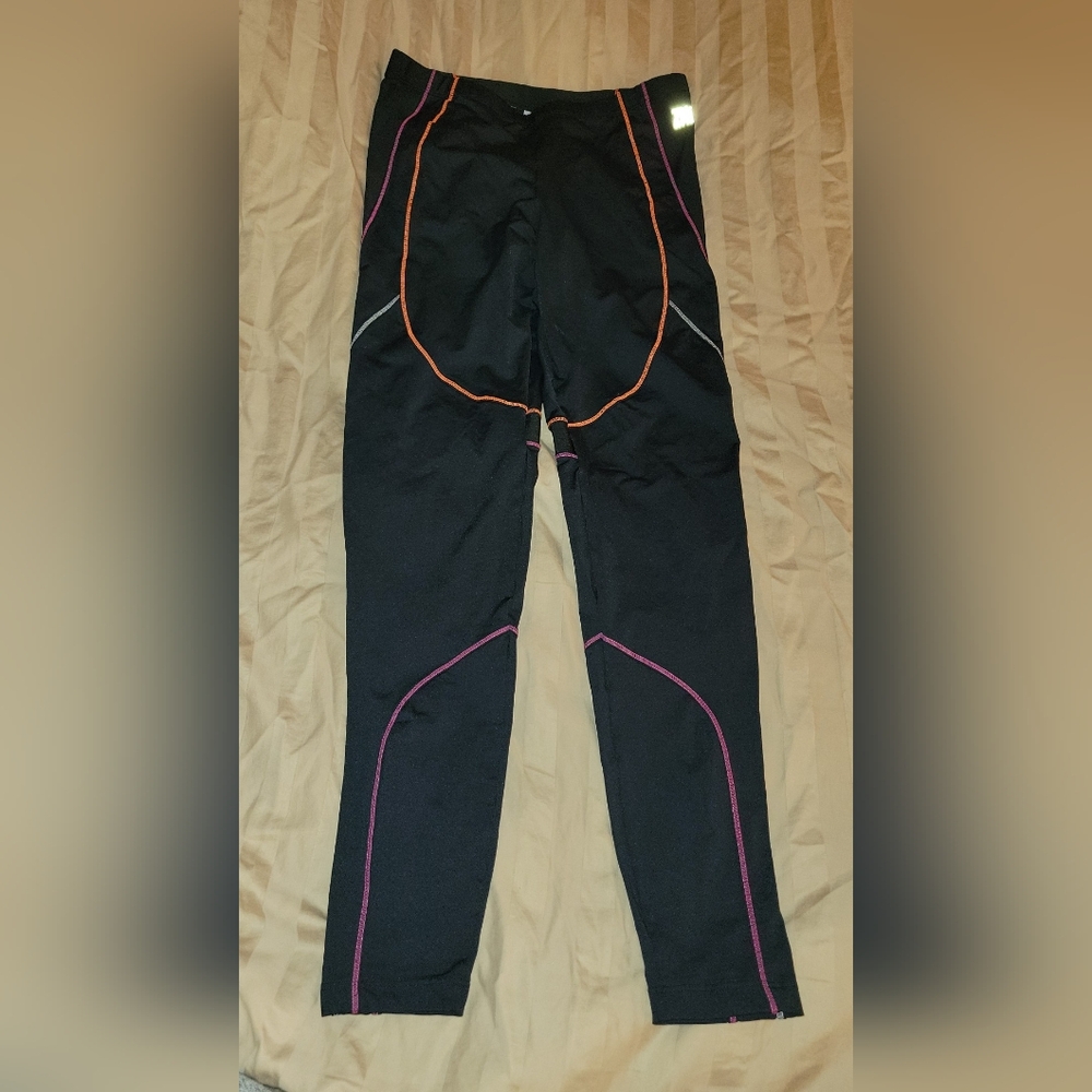 Track & Field running black leggings women's medium made in Brazil and look good